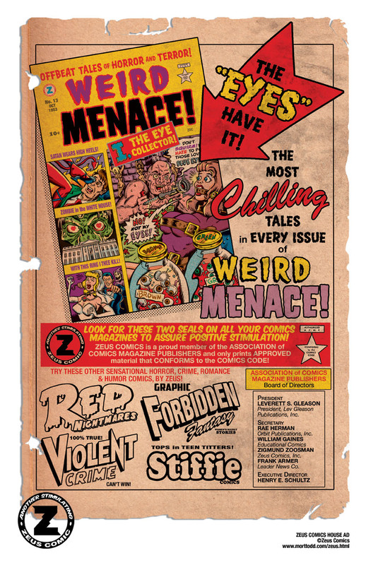 ZEUS COMICS HOUSE AD